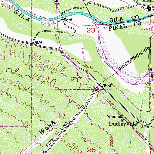 Topographic Map of Romero Wash, AZ