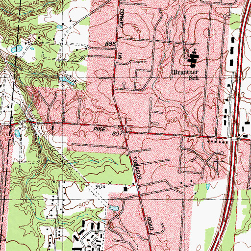 Topographic Map of Clough Heights, OH