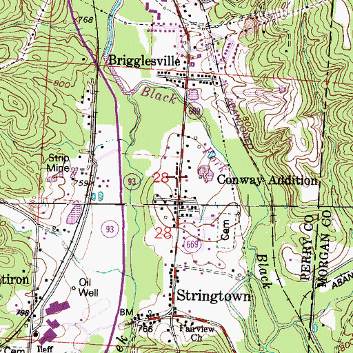 Topographic Map of Conway Addition, OH