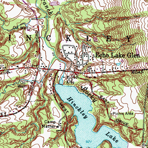 Topographic Map of Echo Lake Glen, OH