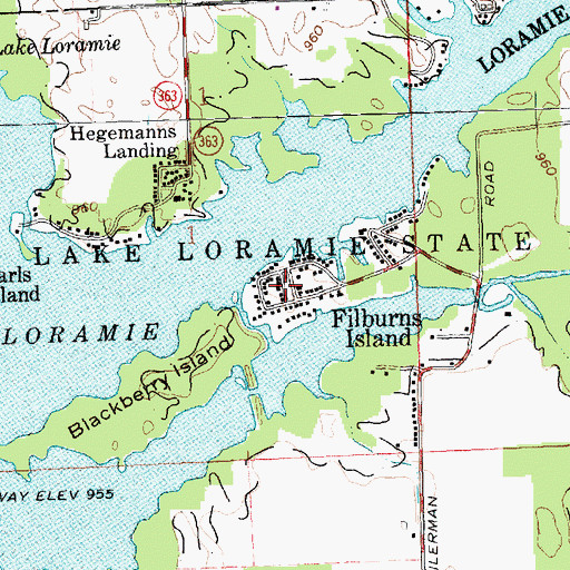 Topographic Map of Filburns Island, OH