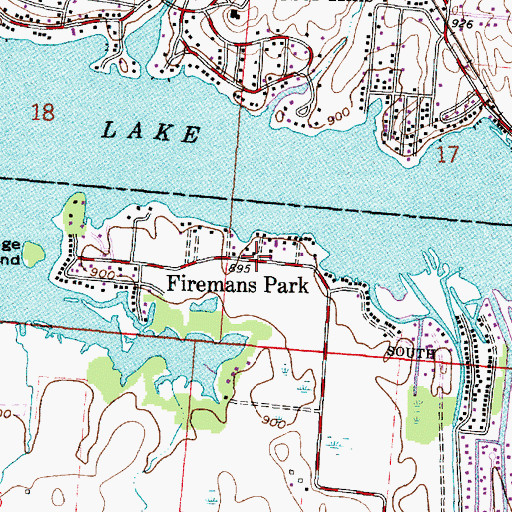 Topographic Map of Firemans Park, OH