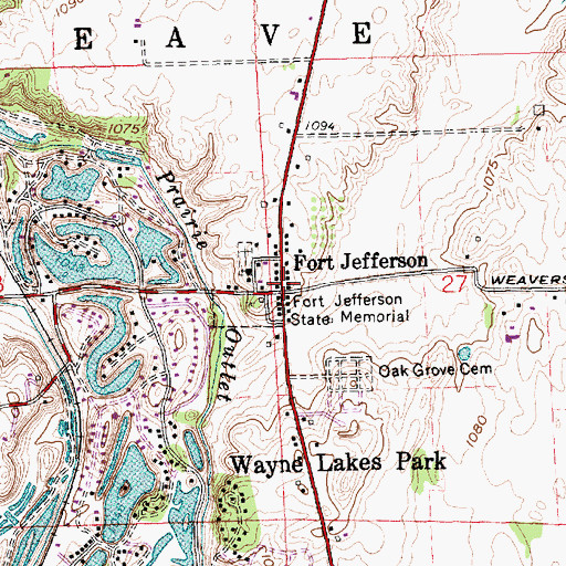 Topographic Map of Fort Jefferson, OH