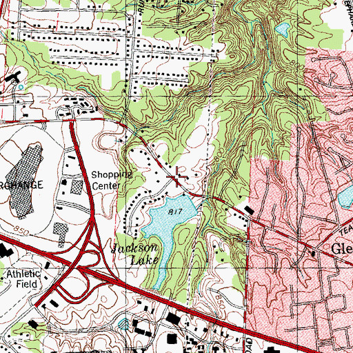 Topographic Map of Glen Ridge Acres, OH