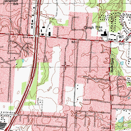 Topographic Map of Hill Craft Acres, OH
