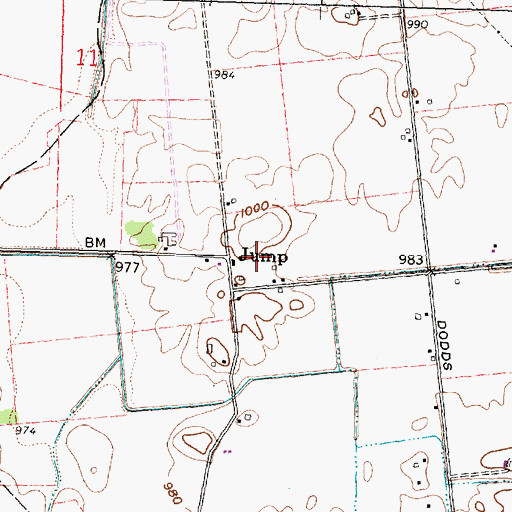 Topographic Map of Jump, OH