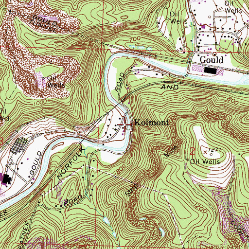 Topographic Map of Kolmont, OH