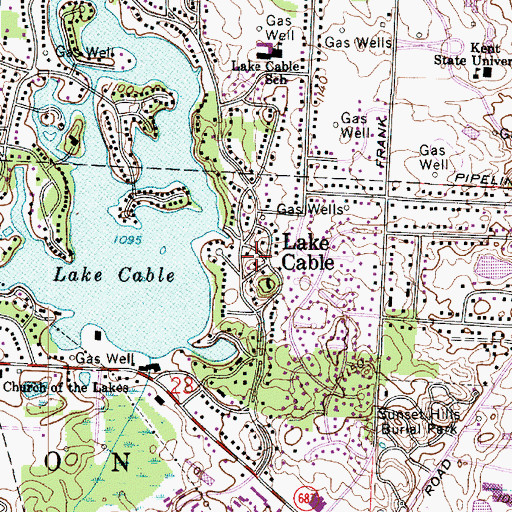 Topographic Map of Lake Cable, OH