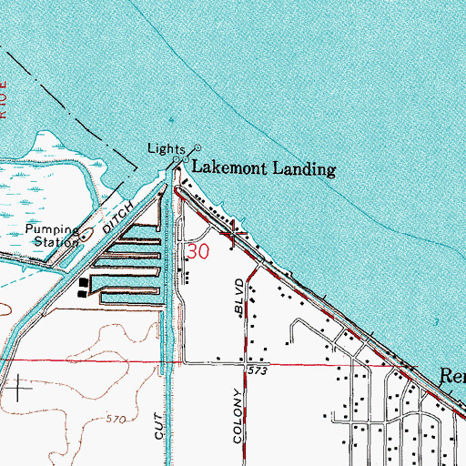 Topographic Map of Lakemont Landing, OH