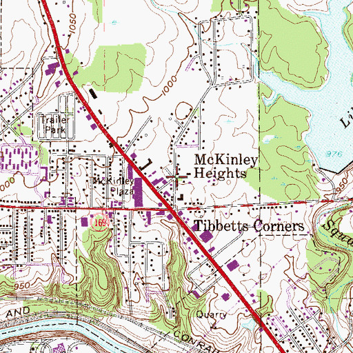 Topographic Map of McKinley Heights, OH
