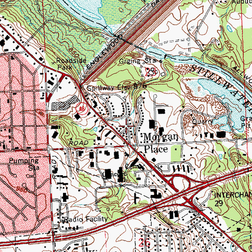 Topographic Map of Morgan Place, OH