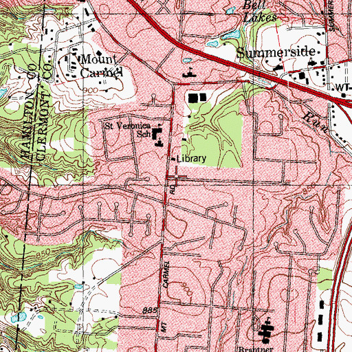 Topographic Map of Mount Forest Trails, OH