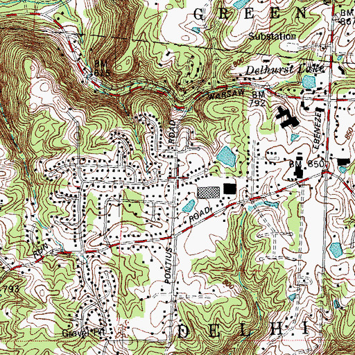 Topographic Map of Mountview, OH