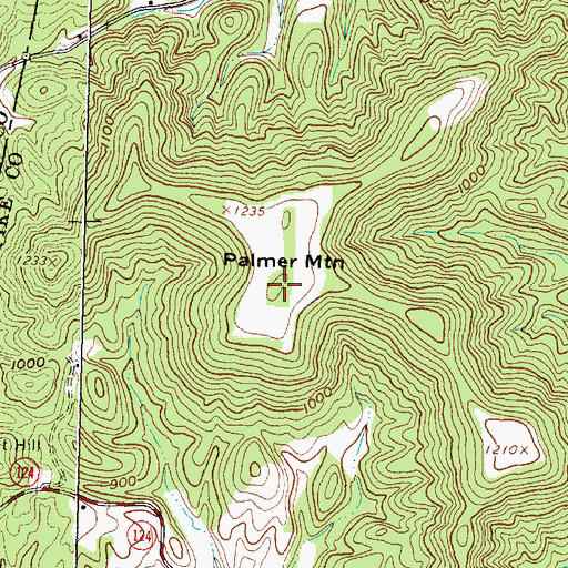 Topographic Map of Palmer Mountain, OH