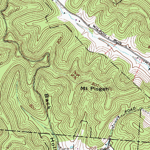 Topographic Map of Mount Pisgah, OH