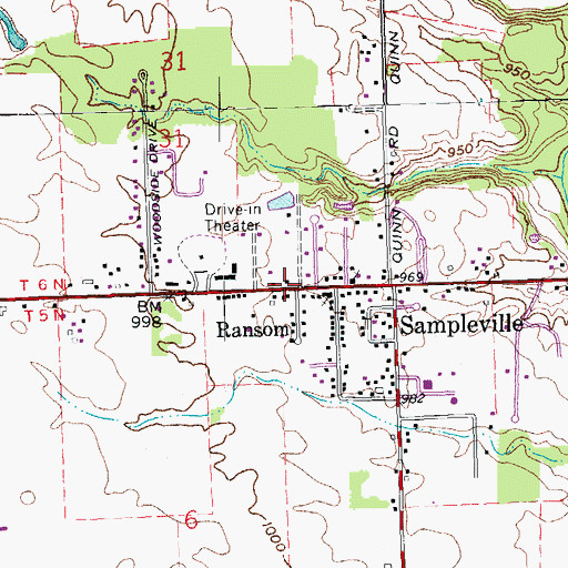 Topographic Map of Ransom, OH