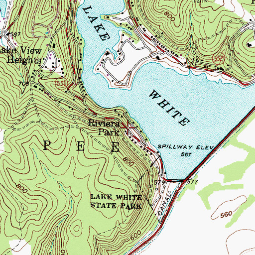 Topographic Map of Riviera Park, OH