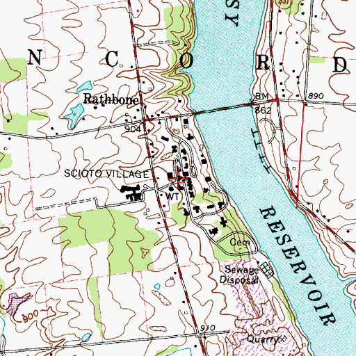 Topographic Map of Scioto Village, OH