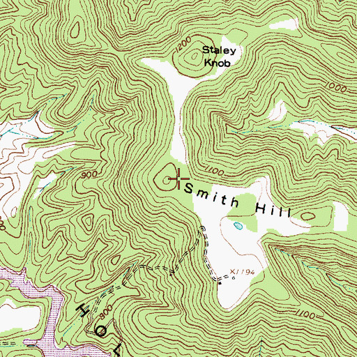 Topographic Map of Smith Hill, OH