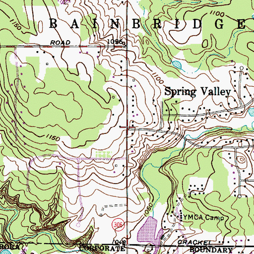 Topographic Map of Spring Valley, OH