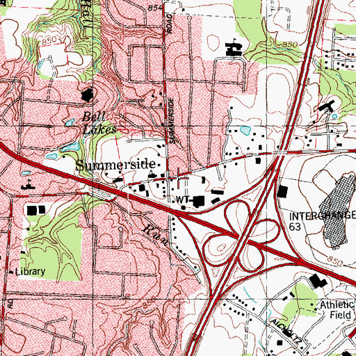 Topographic Map of Summerside, OH