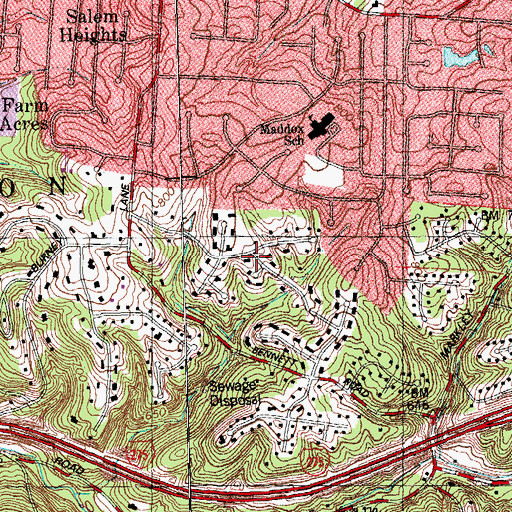 Topographic Map of Watch Hill, OH