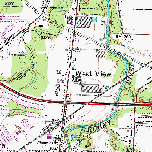 Topographic Map of West View, OH