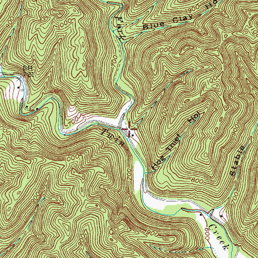Topographic Map of Upper Twin Creek School (historical), OH