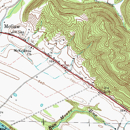 Topographic Map of Elmtree School (historical), OH