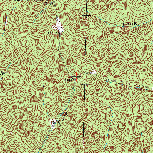 Topographic Map of Brushy Fork School (historical), OH