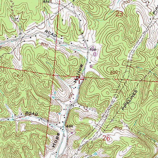 Topographic Map of Hope School (historical), OH