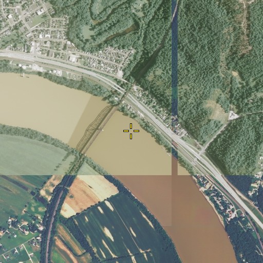 Aerial/Satellite Image of Little Scioto Bar, OH