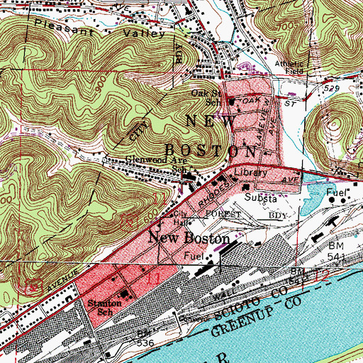 Topographic Map of Turkey Hollow, OH