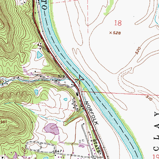 Topographic Map of Sheep Pen Run, OH