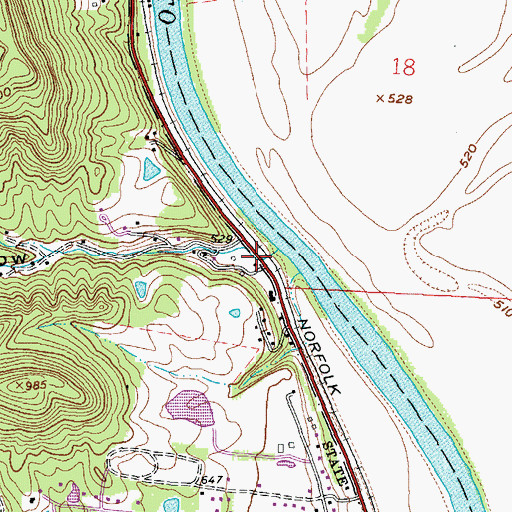 Topographic Map of Camp Eureka (historical), OH