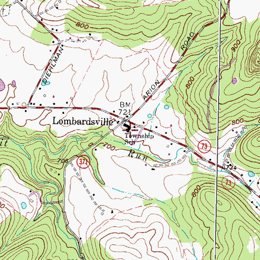 Topographic Map of Union Elementary School, OH