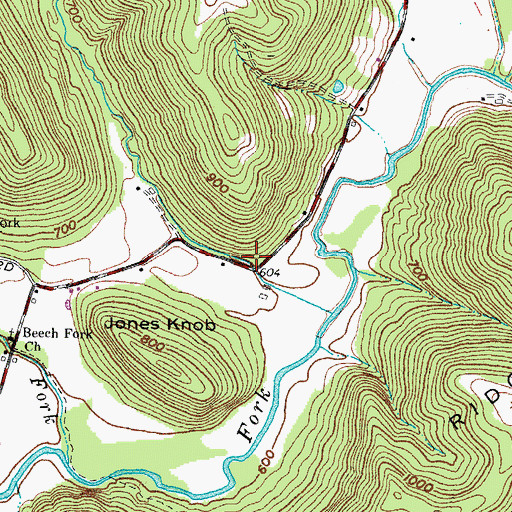 Topographic Map of Jones School (historical), OH
