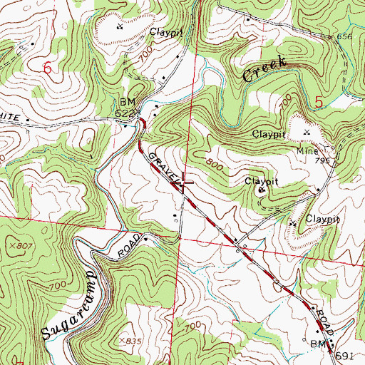 Topographic Map of Glade School (historical), OH