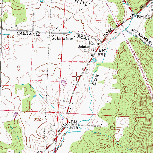 Topographic Map of Cockrell School (historical), OH
