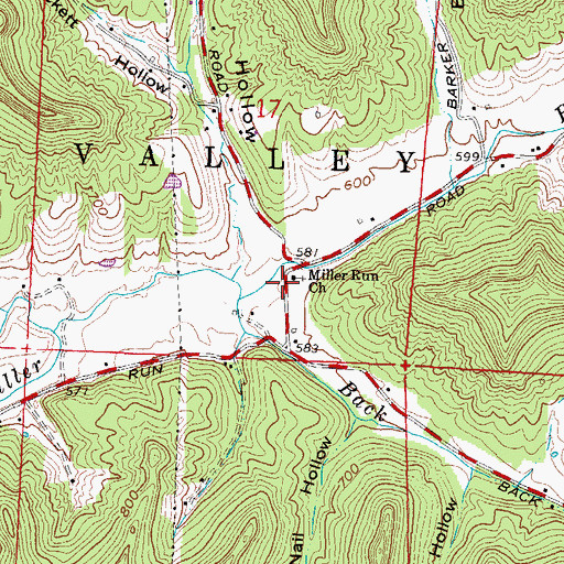 Topographic Map of Miller Run School (historical), OH