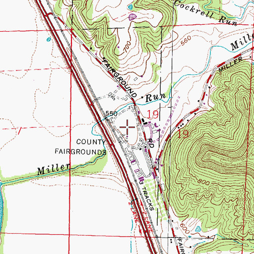 Topographic Map of Scioto County Fairgrounds, OH