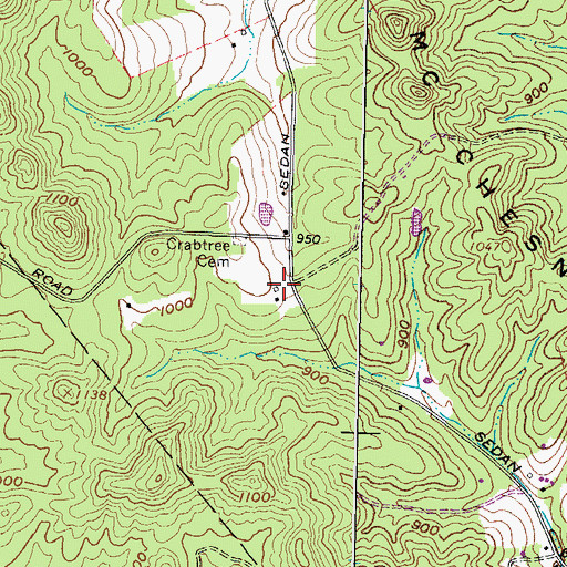 Topographic Map of Crabtree School (historical), OH