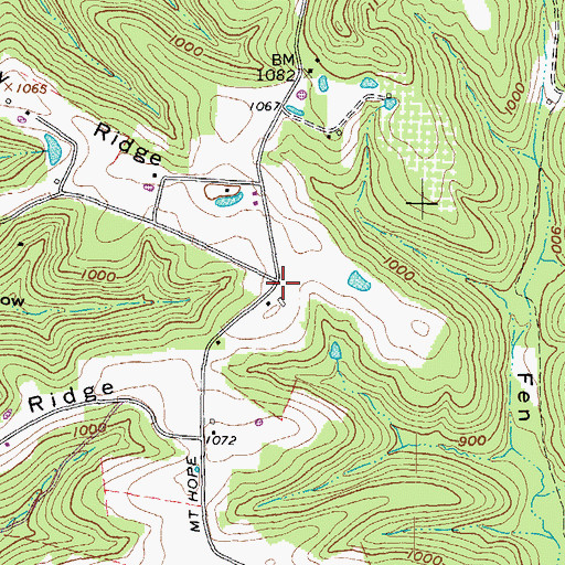 Topographic Map of Mount Hope School (historical), OH