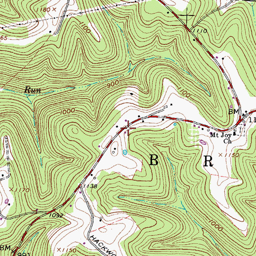 Topographic Map of McBridge School (historical), OH