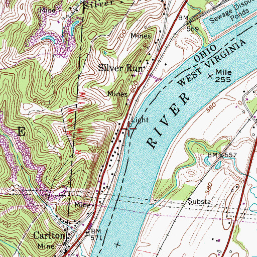 Topographic Map of Silver Creek Landing, OH