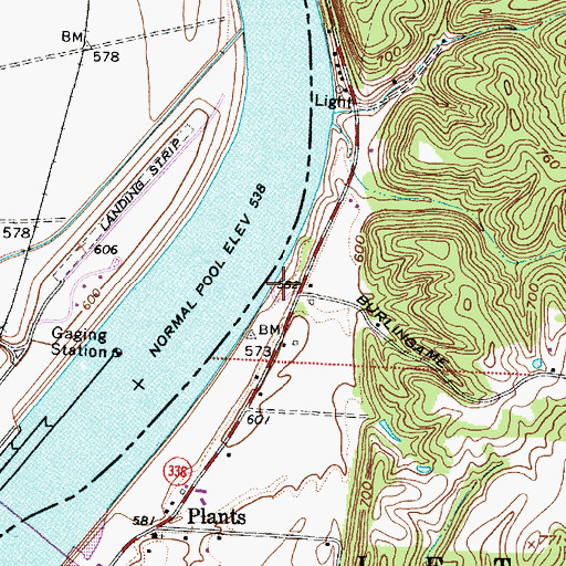 Topographic Map of Peytons Landing, OH