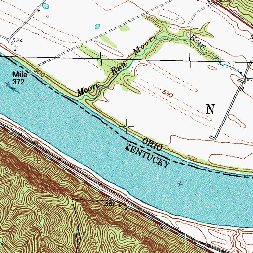 Topographic Map of Morrisons Landing, OH