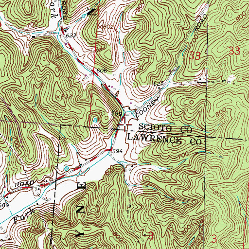 Topographic Map of Empire School (historical), OH