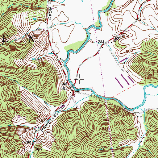Topographic Map of Junior Bridge School (historical), OH