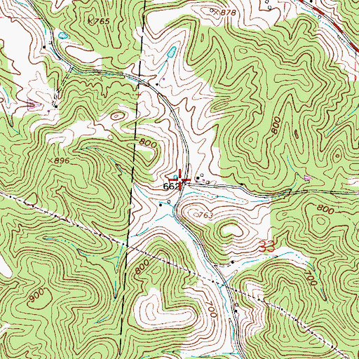 Topographic Map of Hopedale School (historical), OH